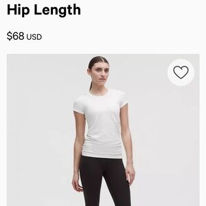 Lululemon Athletica White Short Sleeve Tee